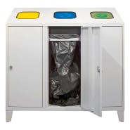 TOOLPORT Recycling-Abfallsammler mit 3 Beutelhalterungen - 90-4-5445
