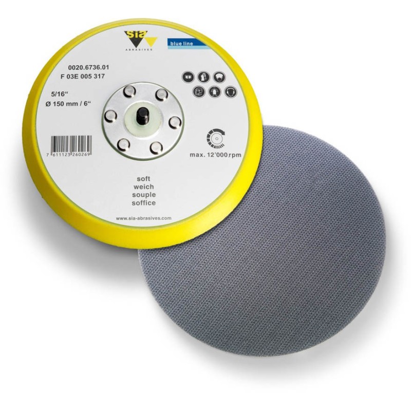 Exzenterschleifer  pad weich yellow   - 1 Stk -  150 mm - Art.-Nr: 0020.6736