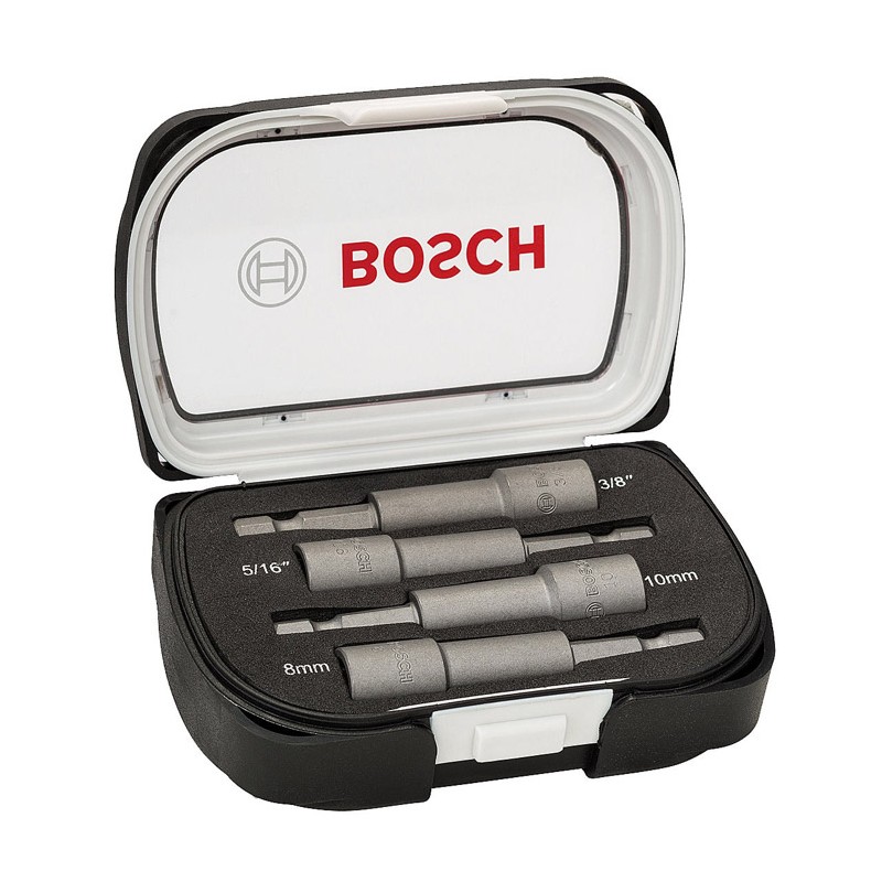 Bosch Steckschlüssel-Set 4-teilig 65 mm x  3/8 Zoll 5/16 Zoll 8 mm 10 mm 2608551087