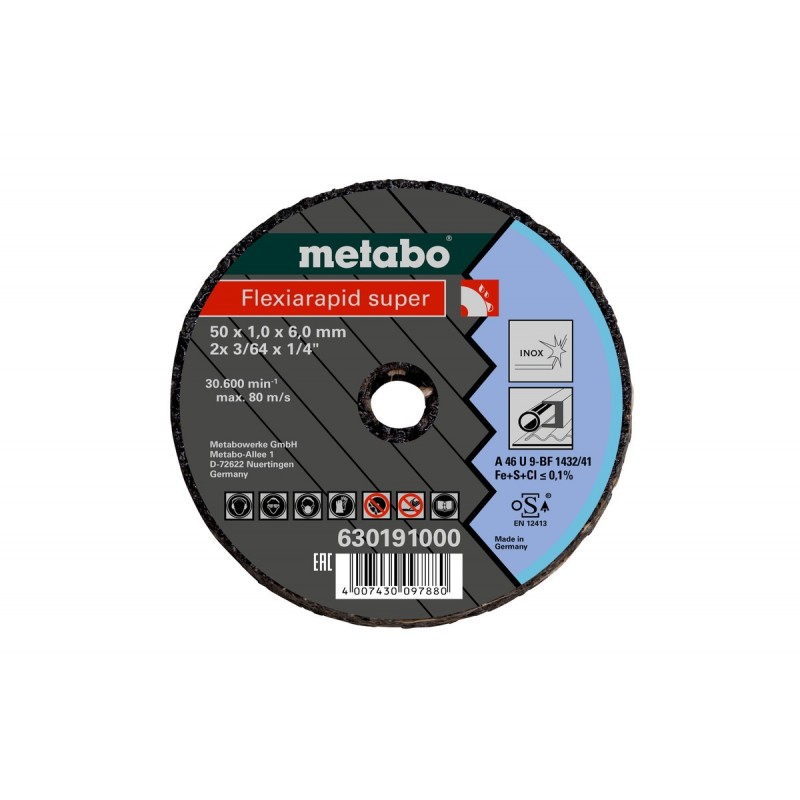 Metabo Trennscheiben Flexiarapid Super 50x10x60 Inox 50 Stück - 630191000