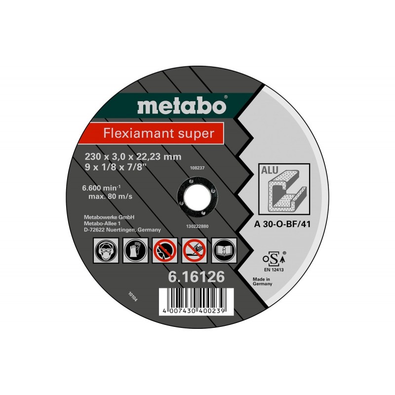 Metabo Trennscheiben Flexiamant super 230x30x2223 Alu TF 41 25 Stück - 616126000