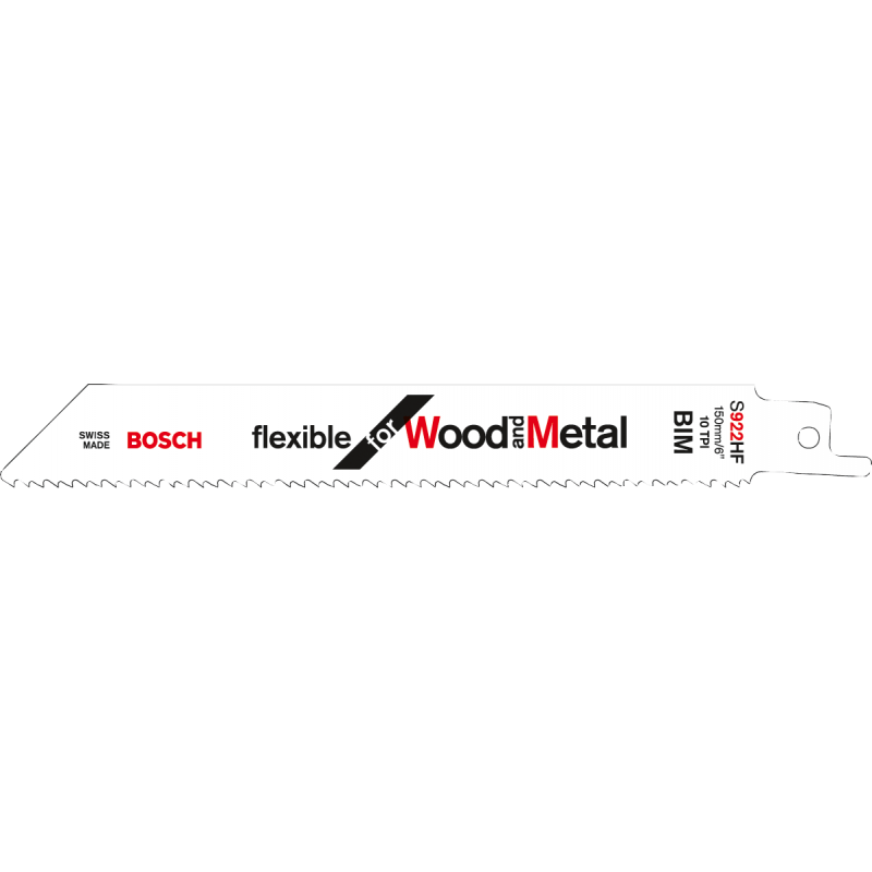 Bosch 5 x S 922 HF Flexible for Wood and Metal Säbelsägeblätter 2608656016