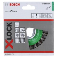 Bosch Scheibenbürste X-LOCK Heavy for Inox gezopft rostfrei 115 mm - 2608620733