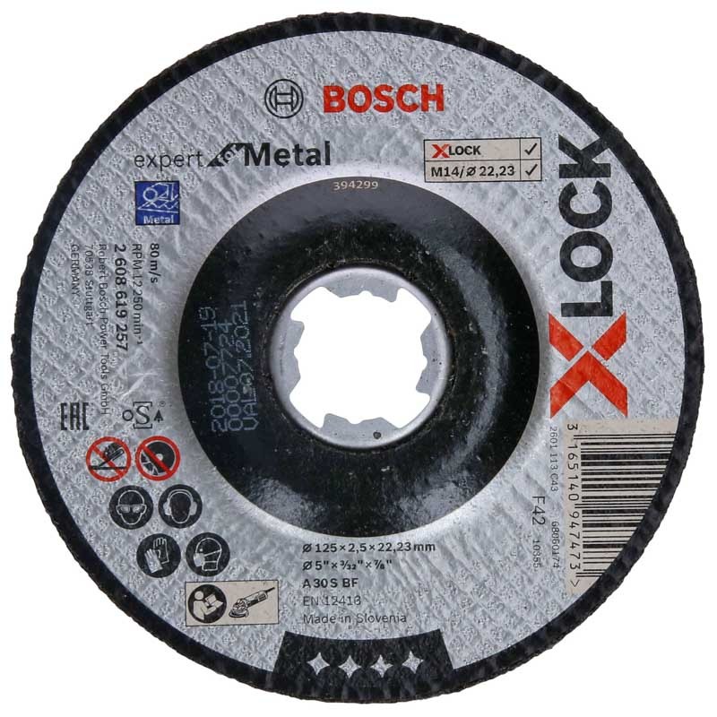 Bosch Trennscheibe X-LOCK gekröpft Expert for Metal 125 mm - 2608619257