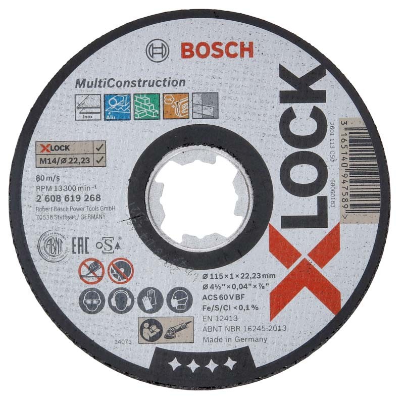 Bosch Trennscheibe X-LOCK gerade Multi Material 115 mm - 2608619268