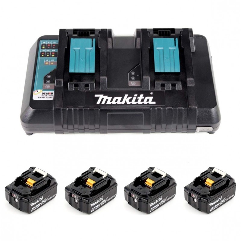 Makita EPAC18-504 Basis-Set 4 x 5Ah und Doppel-Ladegerät - 191F91-9