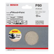 Bosch Schleifnetz M480 Best for Wood and Paint 125 mm K80 5er-Pack - 2608621144