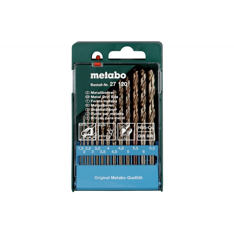 Metabo HSS-Co-Bohrerkassette 15 - 65 mm 13-teilig - 627120000