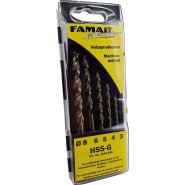 Famag Premium Holzspiralbohrer Satz HSS-G 5-tlg. (D: 3-8mm) - FA-159483500_70650