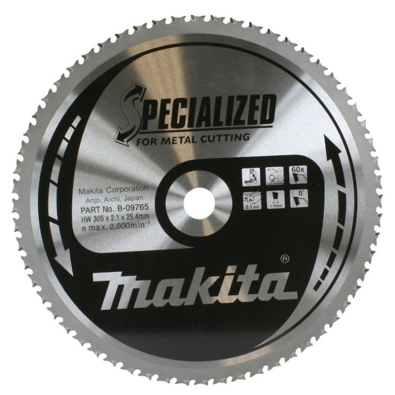 Makita B-09765 Kreissägeblatt SPECIALIZED f. Weichstahl 305 x 25.4mm 60Z