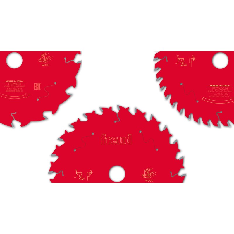 Freud Kreissägeblätter-Set Die Roten 165mm - SET-3X165-20