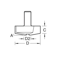 Trend Profil-Abplattfräser Schaft 8mm - T-C187X8MMTC