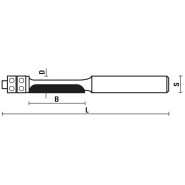 Klein Ausstech-  Kopierfräser mit doppeltem Kugellager D6.4  Schaft: 8mm - KLE-C150-064-R