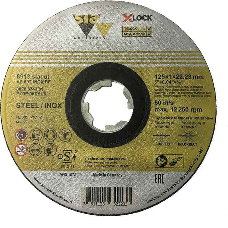 SIA Trennscheibe X-Lock 8913 siacut 115 x 1.0 x 22.2 mm - 25 Stk - 0020.8742