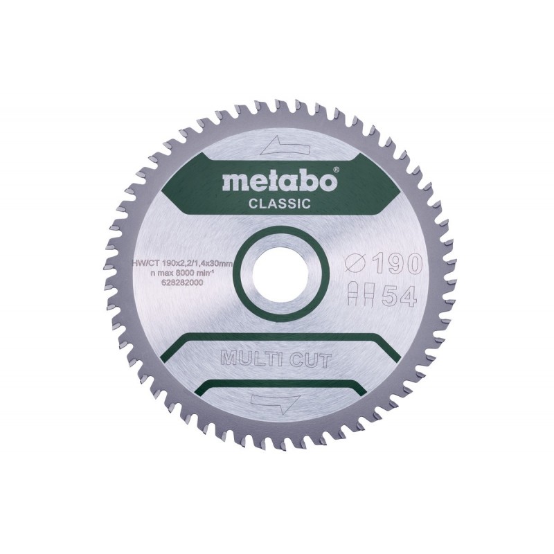 Metabo Sägeblatt Multi Cut - Classic 190x30 Z54 FZ/TZ 5 - 628663000