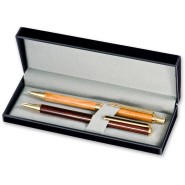 Axminster Doppel Stift Box Schwarzer Samt - 310495