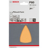 Bosch 10er-Pack Schleifblatt C470 Delta 110x150mm K80 7 Löcher Klett  - 2608608Z95