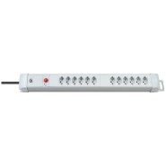 Brennenstuhl Premium-Line Steckdosenleiste ohne Schalter 12-fach lichtgrau 3m H05VV-F 3G1,5 *CH* - 8552022_96213