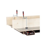 RUWI Set Hubtisch HPL Lochrasterplatte mit Schubkasten und Stauraum - SET-RU-21065