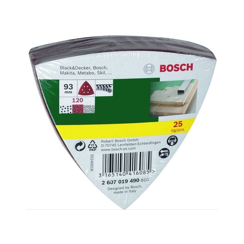 Bosch Dreieck-Schleifblätter 93mm 25Stk. K240 - 2607017110
