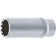 BGS Steckschlüssel-Einsatz Gear Lock, tief - Antrieb Innenvierkant 6,3 mm (1/4") - SW 13 mm - 10163_98198