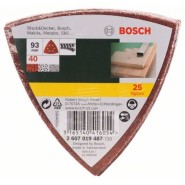 Bosch 25-teiliges Schleifblatt-Set für Deltaschleifer 93 mm Körnung 40 - 2607019487