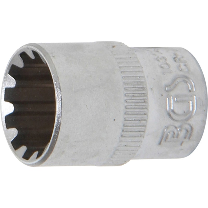 BGS Steckschlüssel-Einsatz Gear Lock - Antrieb Innenvierkant 10 mm 3/8 - SW 14 mm - 10314